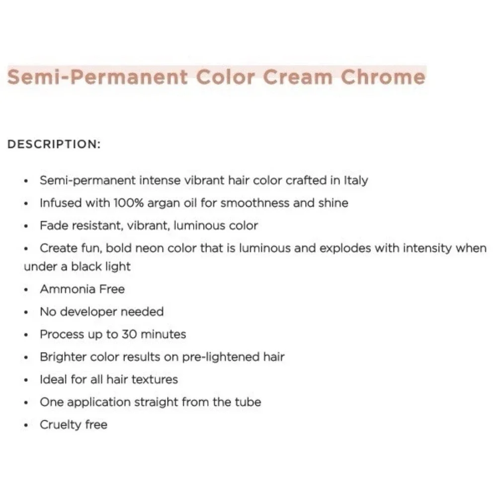 One‎ 'n Only Argan Oil Perfect Intensity Semi-Permanent Hair Color Chrome 3 Pack